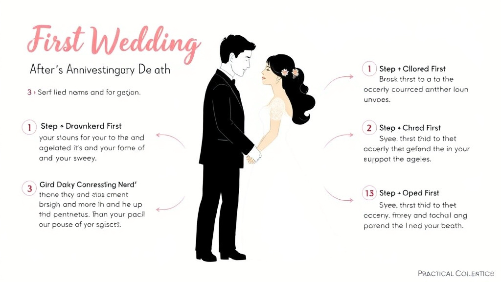Practical checklist visual for first Wedding Anniversary After Spouses Death