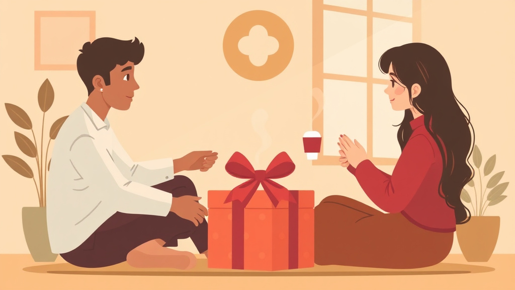 Clear illustration of gift Giving While Grieving with supporting details