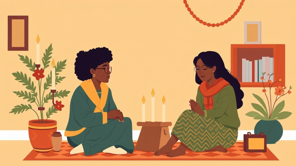 Illustration breaking down the fundamentals of grief During Kwanzaa