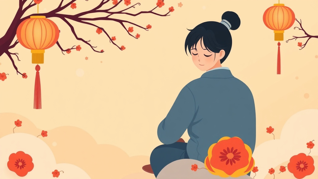 Illustration breaking down the fundamentals of grief During Lunar New Year