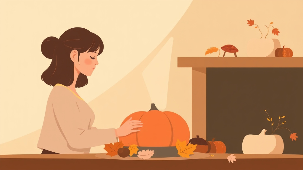 A professional illustration depicting grief During Thanksgiving