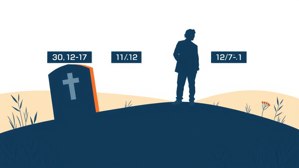 A professional illustration depicting marking the Death Date Each Year