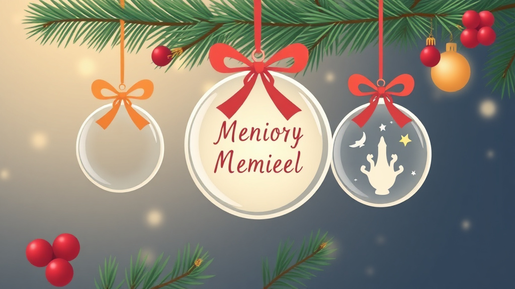Clear illustration of memorial Ornaments for the Holidays with supporting details
