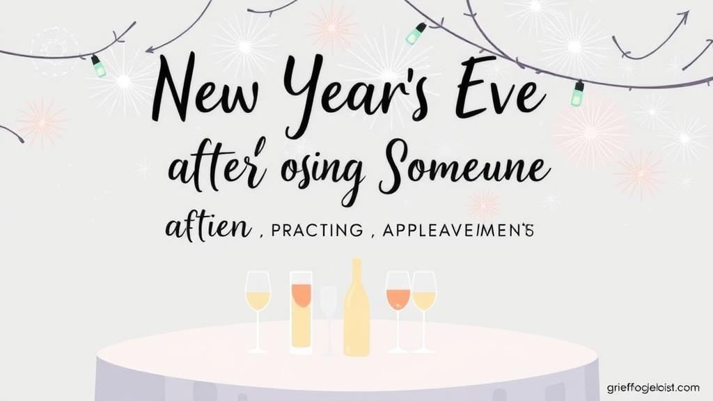 Action-oriented illustration showing how to apply new Years Eve After Losing Someone