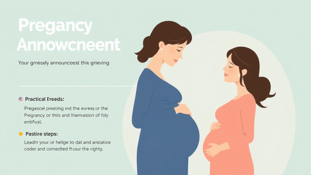 Action-oriented illustration showing how to apply pregnancy Announcements While Grieving