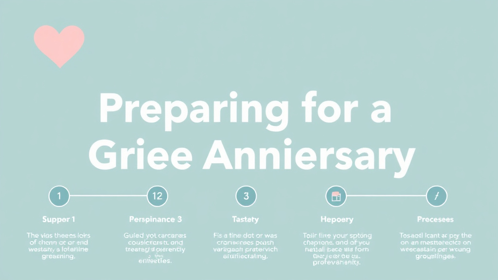 Real-world application diagram for preparing for a Grief Anniversary