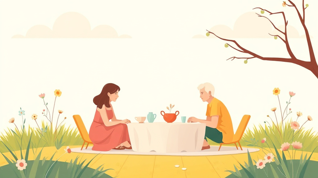 Detailed visual representation of summer Grief and Family Gatherings