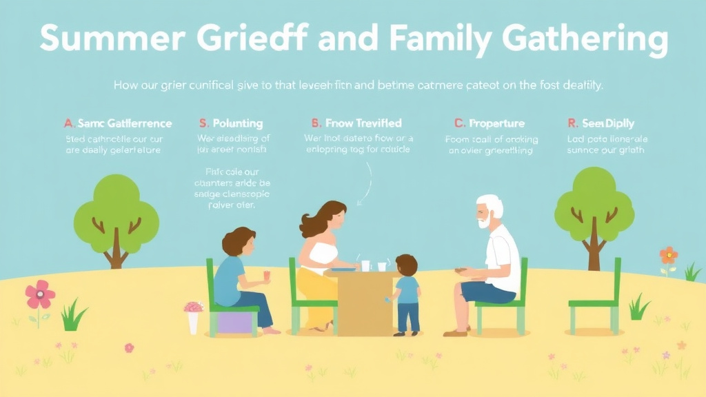 Real-world application diagram for summer Grief and Family Gatherings