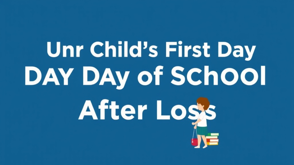 Practical checklist visual for your Childs First Day of School After Loss