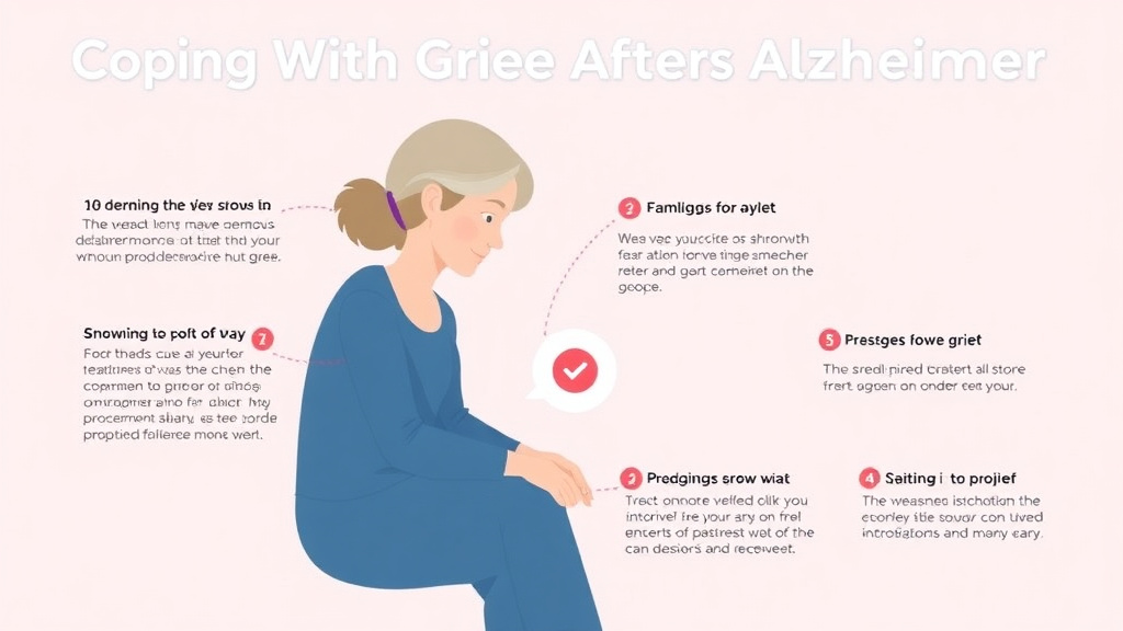 Practical checklist visual for coping With Grief After Alzheimers