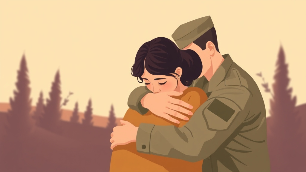 Educational graphic covering the essentials of coping With Grief After Military Service