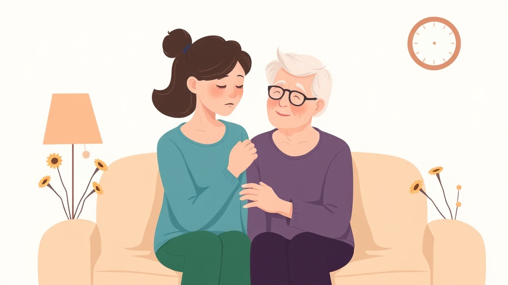 Conceptual diagram showing how coping With Grief After Stroke works in practice