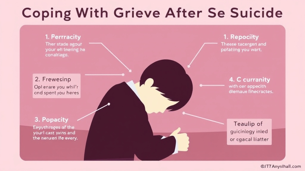 Action-oriented illustration showing how to apply coping With Grief After Suicide