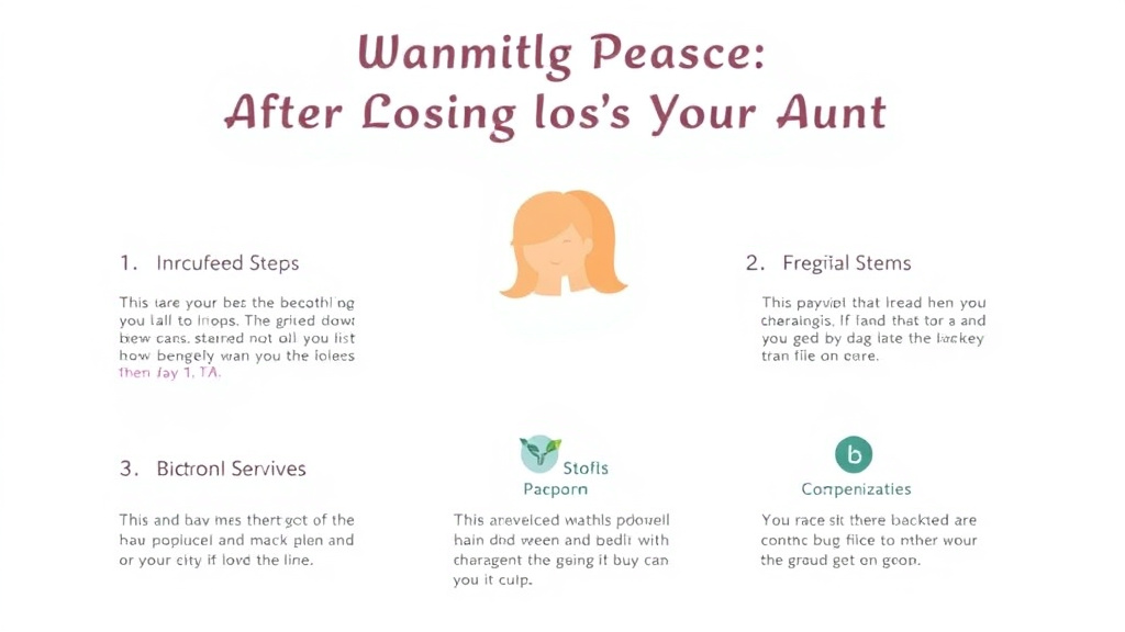 Practical checklist visual for finding Peace After Losing Your Aunt