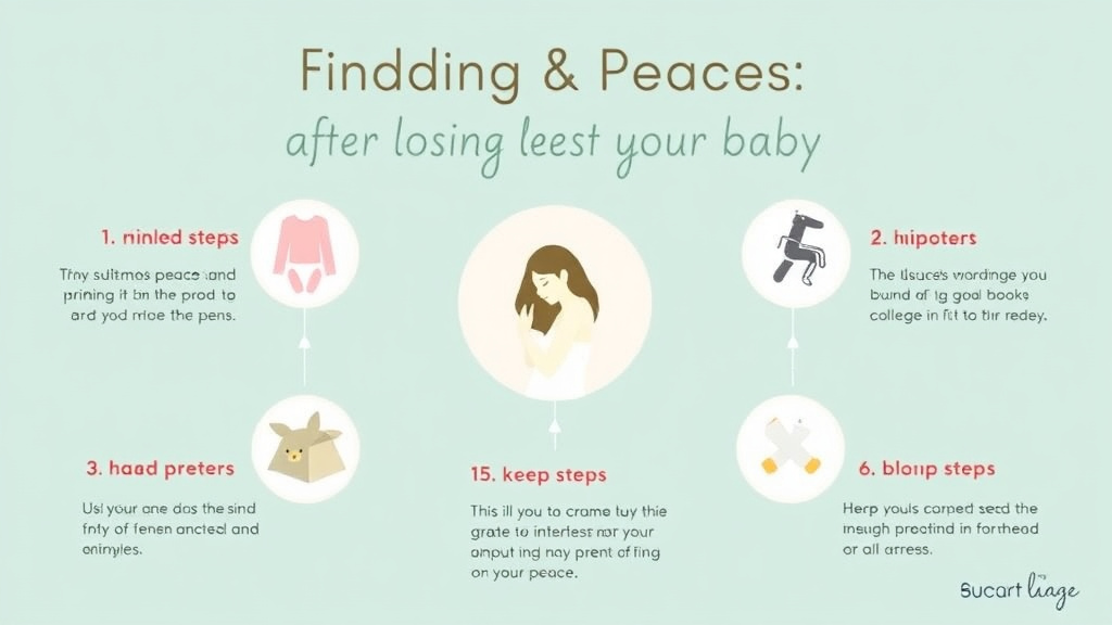 Process flow illustration for putting finding Peace After Losing Your Baby into action