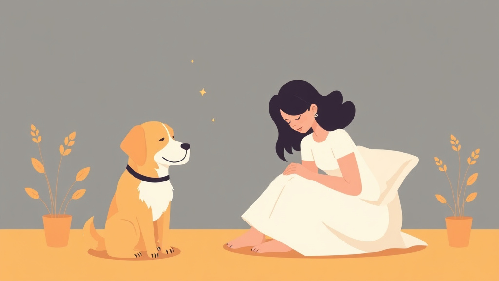 A professional illustration depicting finding Peace After Losing Your Dog