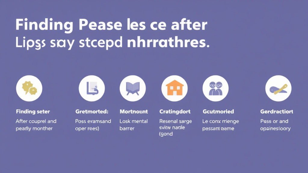 Practical checklist visual for finding Peace After Losing Your Grandmother