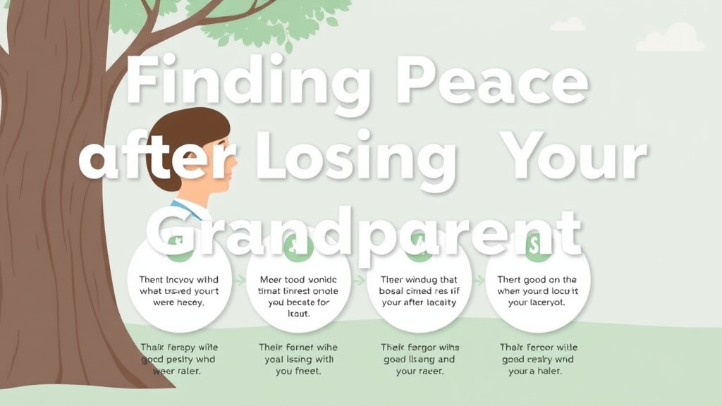 Practical checklist visual for finding Peace After Losing Your Grandparent
