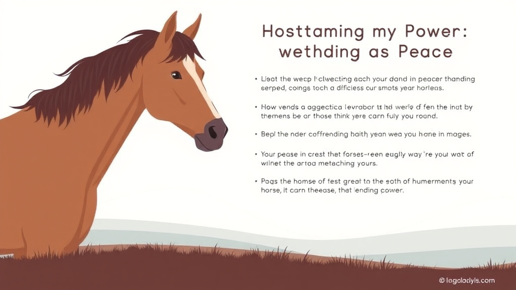 Process flow illustration for putting finding Peace After Losing Your Horse into action
