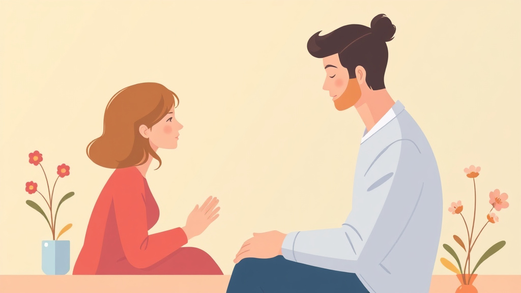Illustration breaking down the fundamentals of finding Peace After Losing Your Husband