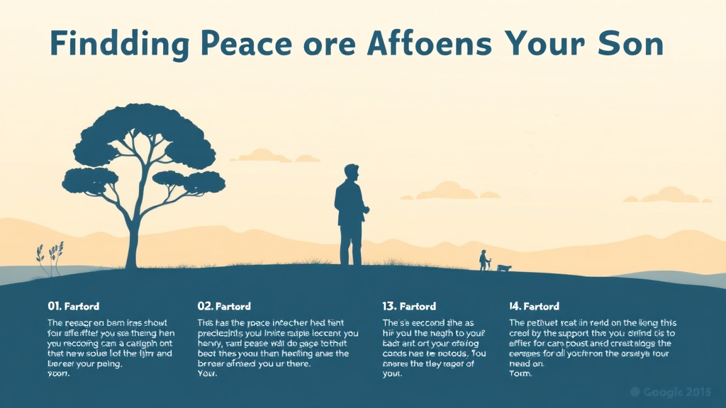 Practical checklist visual for finding Peace After Losing Your Son