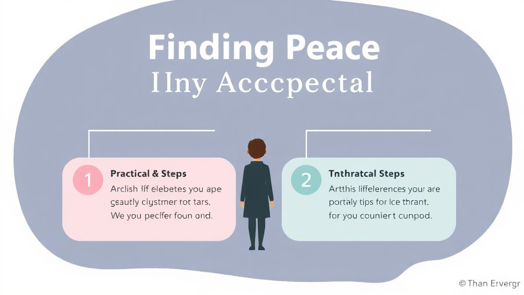 Process flow illustration for putting finding Peace After Losing Your Spouse into action