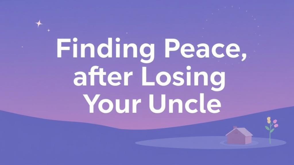 Practical checklist visual for finding Peace After Losing Your Uncle