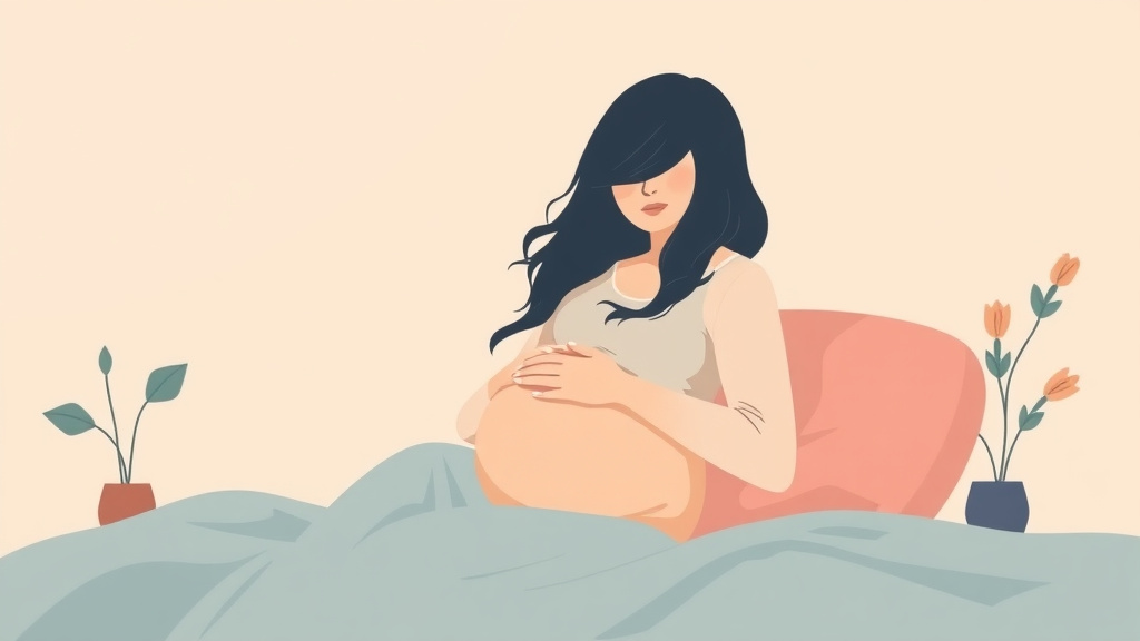 Clear illustration of grieving After Ectopic Pregnancy with supporting details