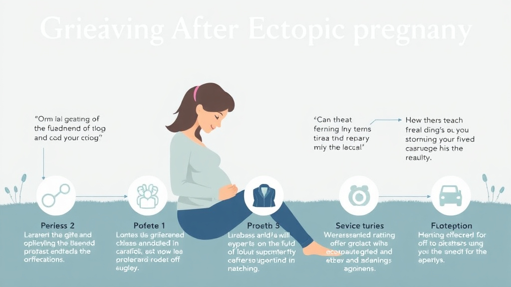 Process flow illustration for putting grieving After Ectopic Pregnancy into action