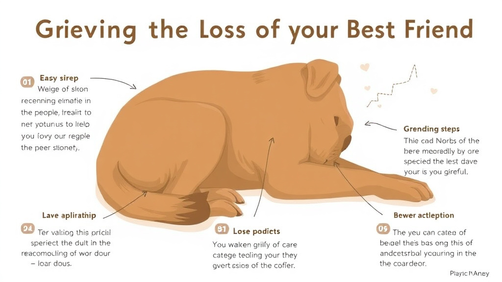 Action-oriented illustration showing how to apply grieving the Loss of Your Best Friend