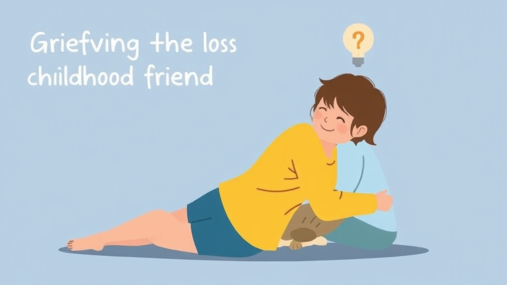 Process flow illustration for putting grieving the Loss of Your Childhood Friend into action