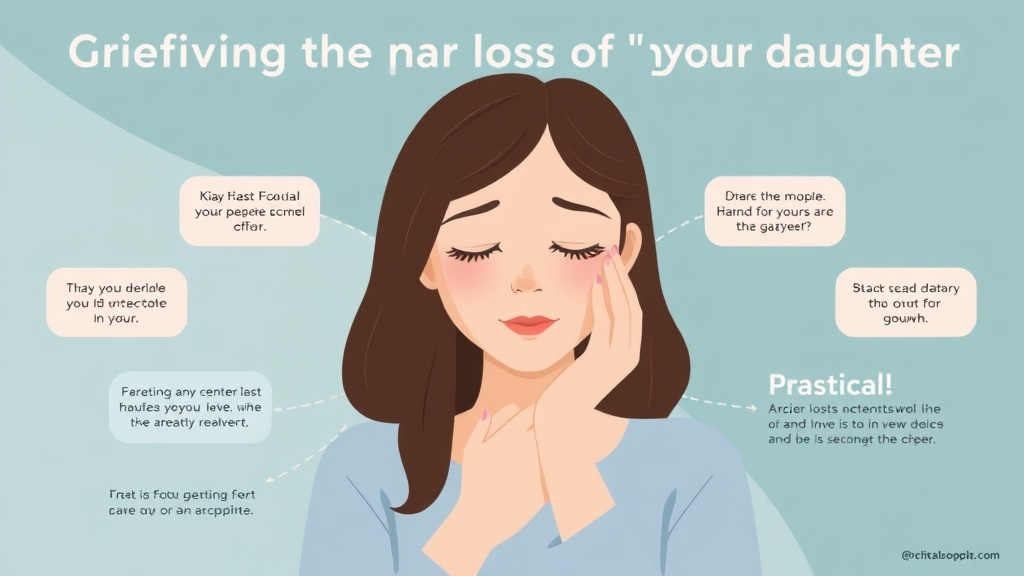 Process flow illustration for putting grieving the Loss of Your Daughter into action
