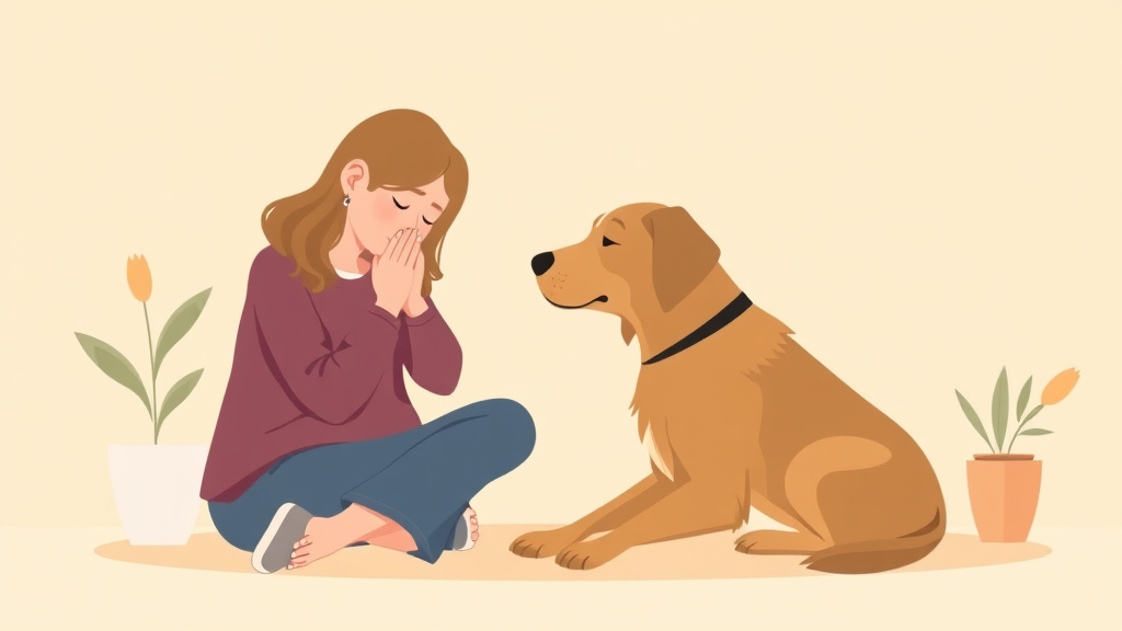 Clear illustration of grieving the Loss of Your Dog with supporting details