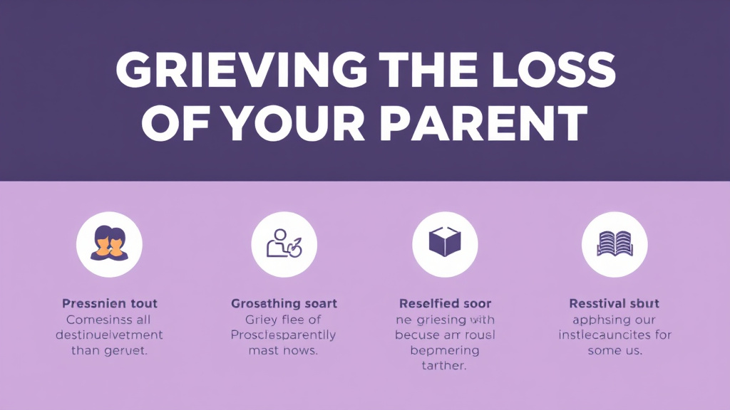Action-oriented illustration showing how to apply grieving the Loss of Your Parent