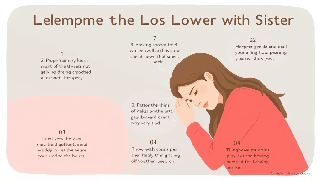 Practical checklist visual for grieving the Loss of Your Sister