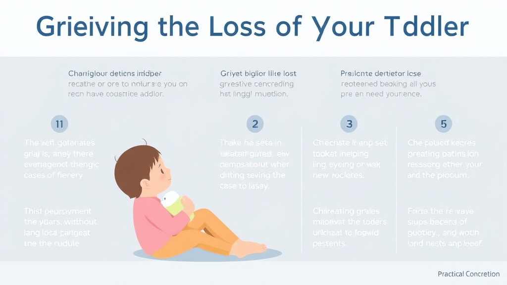Process flow illustration for putting grieving the Loss of Your Toddler into action