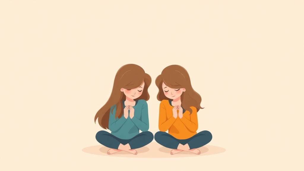 A professional illustration depicting grieving the Loss of Your Twin
