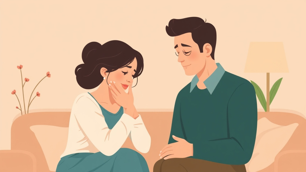 Clear illustration of grieving the Loss of Your Wife with supporting details