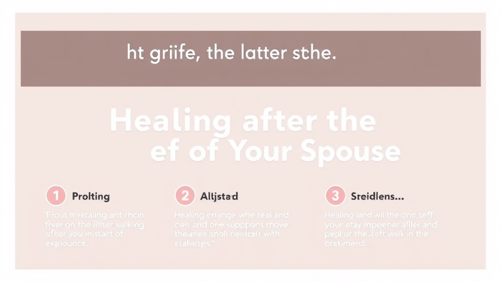 Implementation roadmap for healing After the Death of Your Spouse with actionable steps
