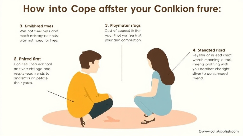 Process flow illustration for putting cope After Losing Your Childhood Friend into action