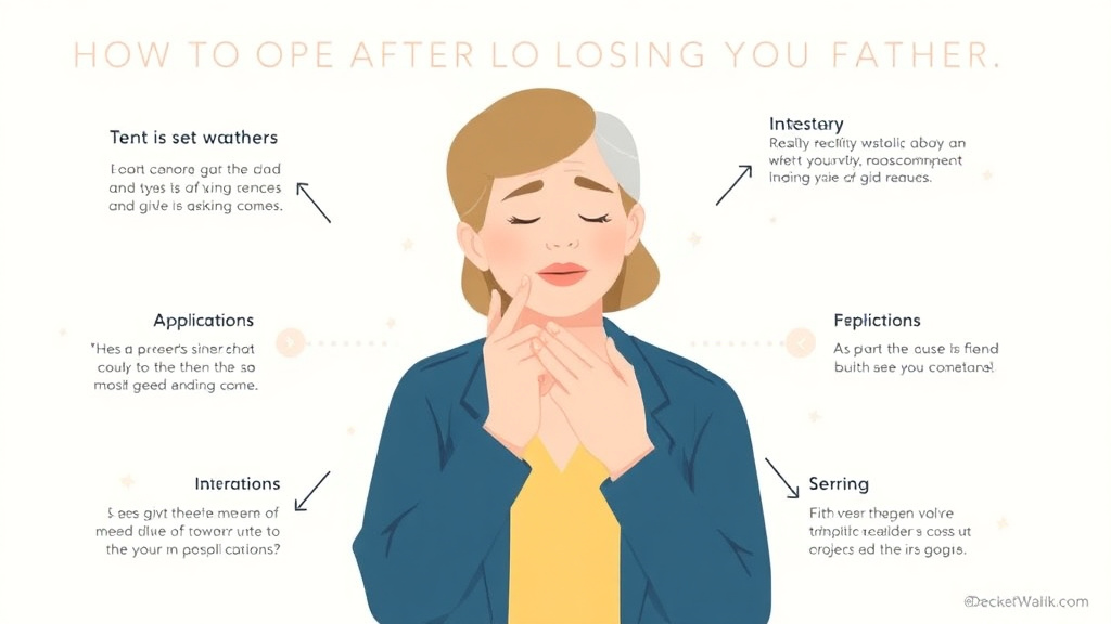 Process flow illustration for putting cope After Losing Your Father into action