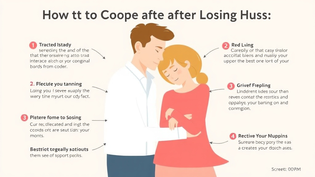 Process flow illustration for putting cope After Losing Your Husband into action