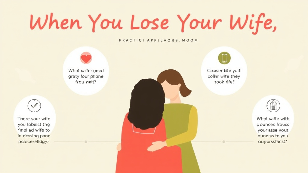 Action-oriented illustration showing how to apply when You Lose Your Wife What to Expect