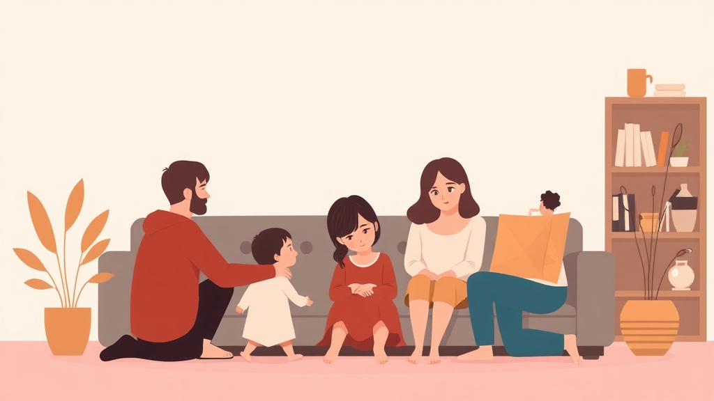 Illustration breaking down the fundamentals of when Your Whole Family is Grieving