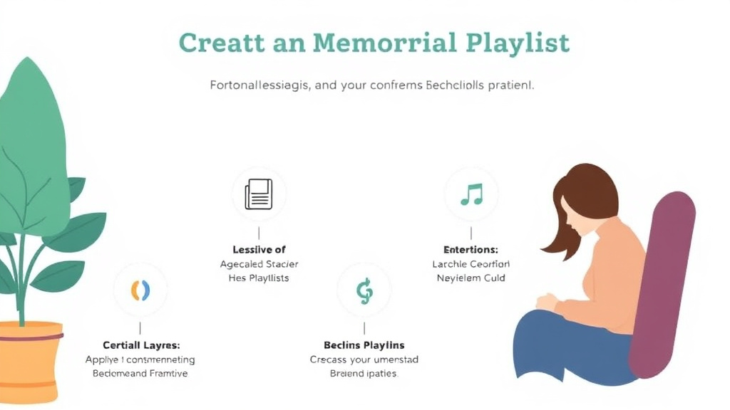 Practical checklist visual for creating a Memorial Playlist