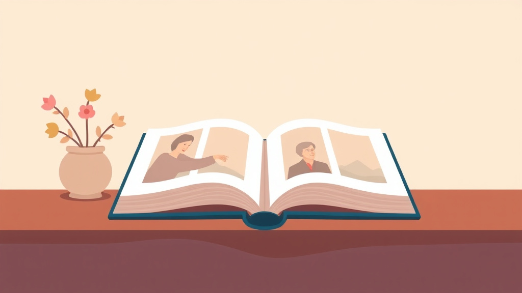 Visual overview of digital Memory Books for Grief with key concepts highlighted