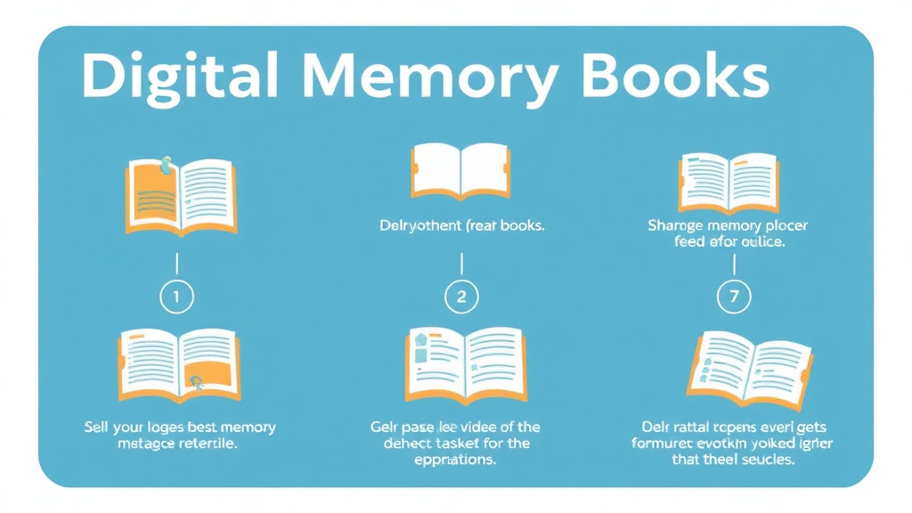 Step-by-step visual guide for implementing digital Memory Books for Grief