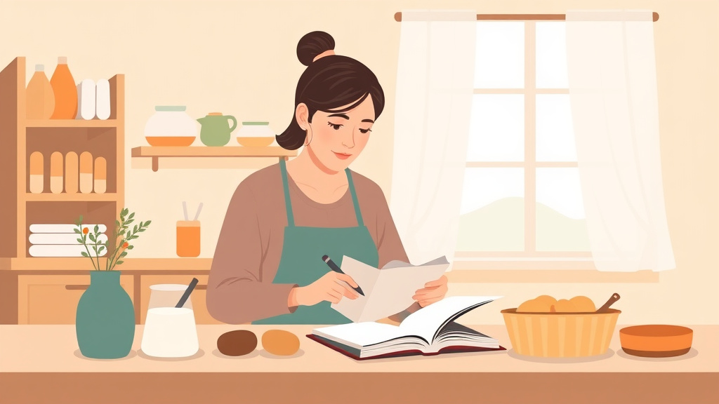 A professional illustration depicting documenting Family Recipes as Memory