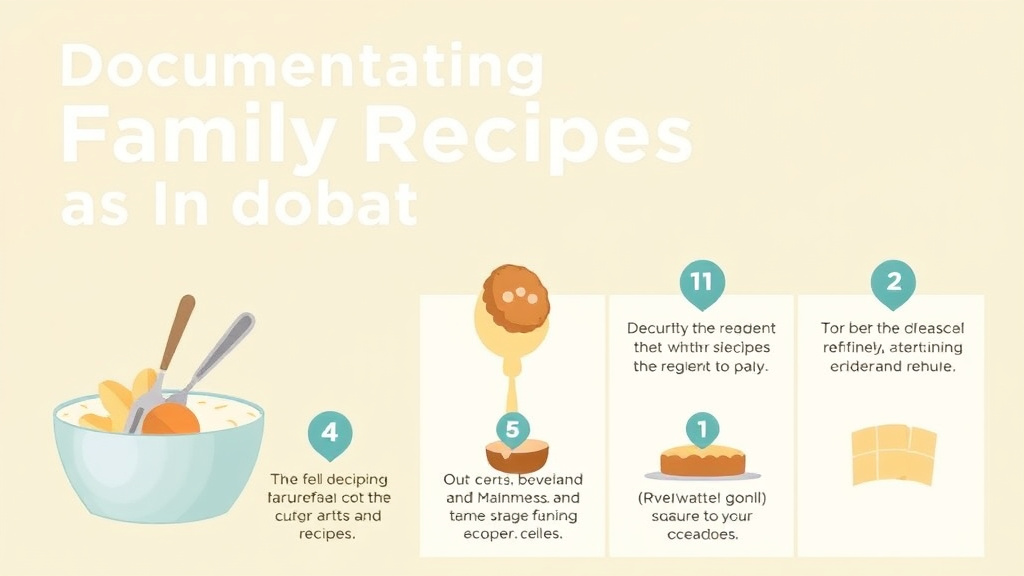 Practical checklist visual for documenting Family Recipes as Memory
