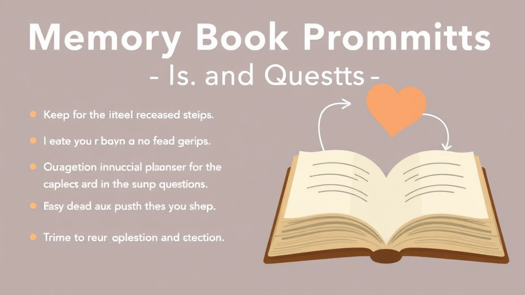 Real-world application diagram for memory Book Prompts and Questions
